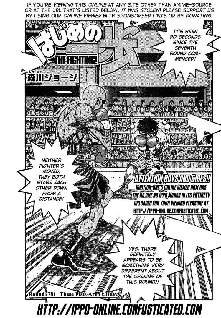 Hajime no Ippo: Fighting Spirit, Chapter 781 image 01